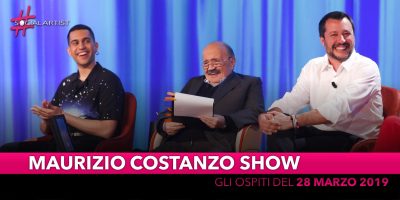 Maurizio Costanzo Show, gli ospiti della puntata del 28 marzo 2019