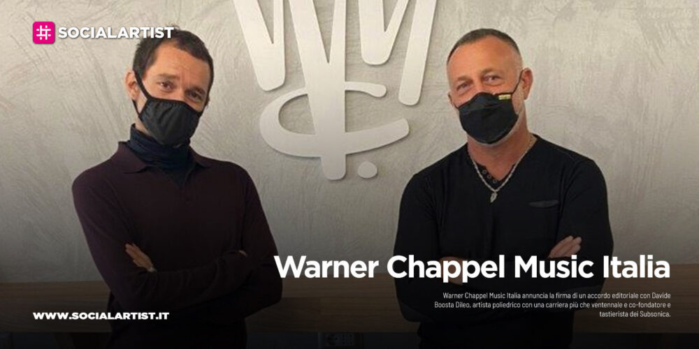 Warner Chappel Music Italia, annuncia la firma con Davide Boosta Dileo